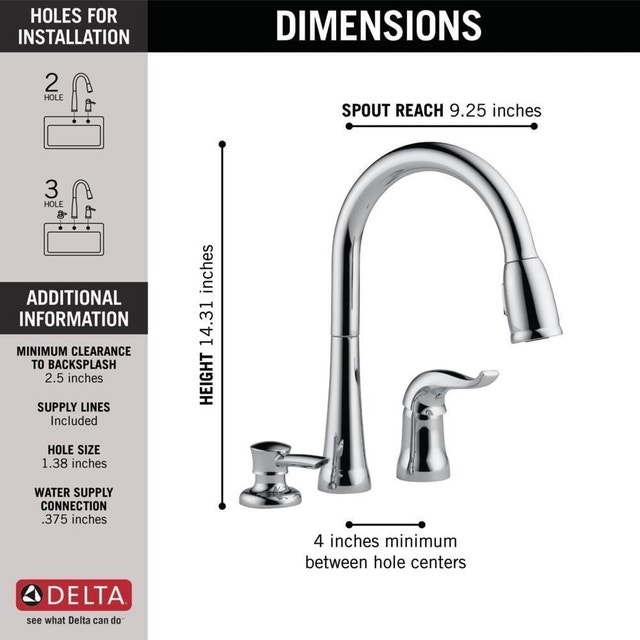 DELTA FAUCET Kate Single-Handle Kitchen Sink Faucet - photo 4