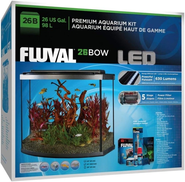 Fluval Premium Aquarium Kit with LED - 26 Bow - 98 L