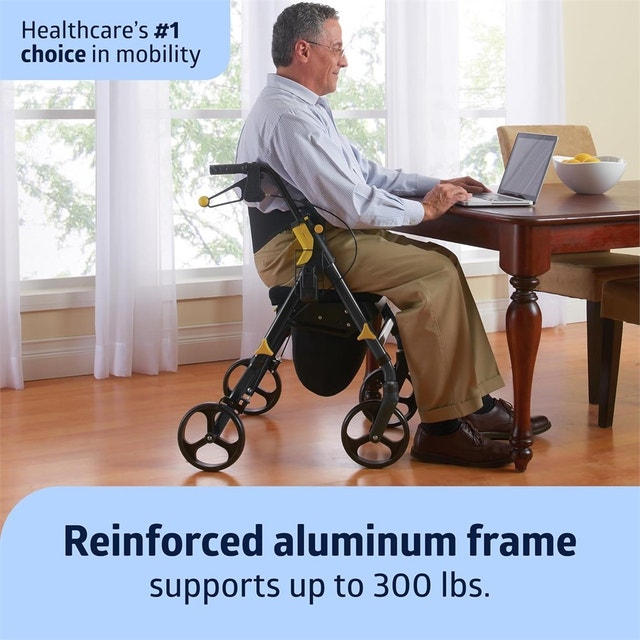 Medline Premium Empower Folding Mobility Rollator Walker - photo 2