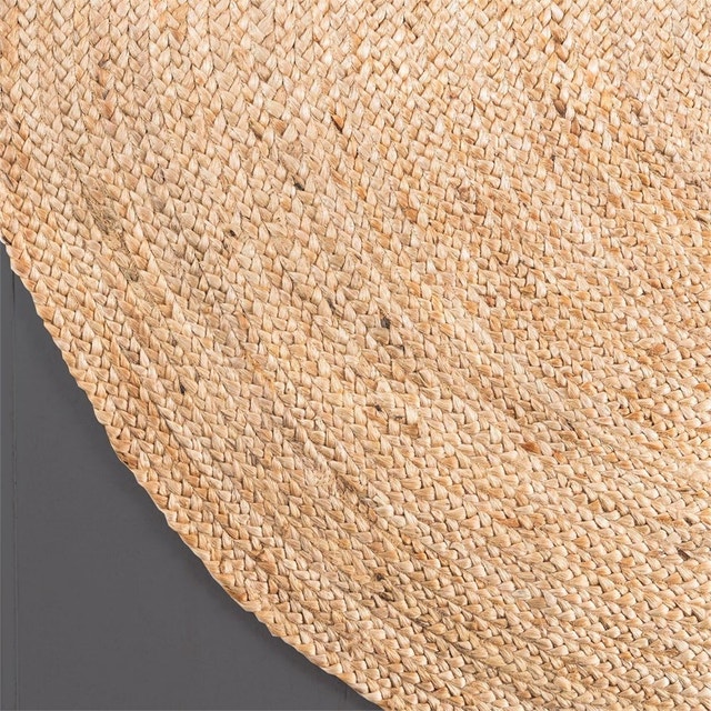 9ft Round Handwoven Jute Area Rug Natural Fiber Boho - photo 3