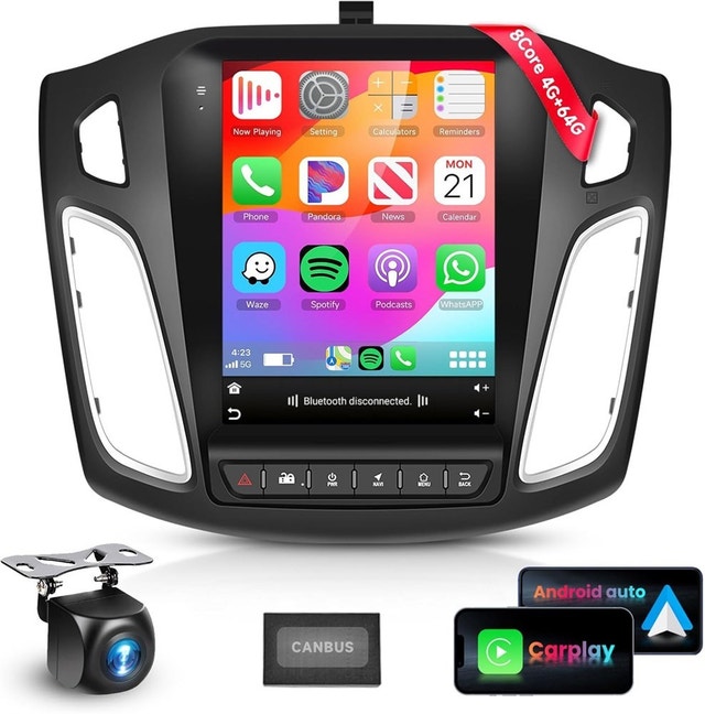 Podofo 8 Core 4G 64G Car Stereo Radio for Ford Focus