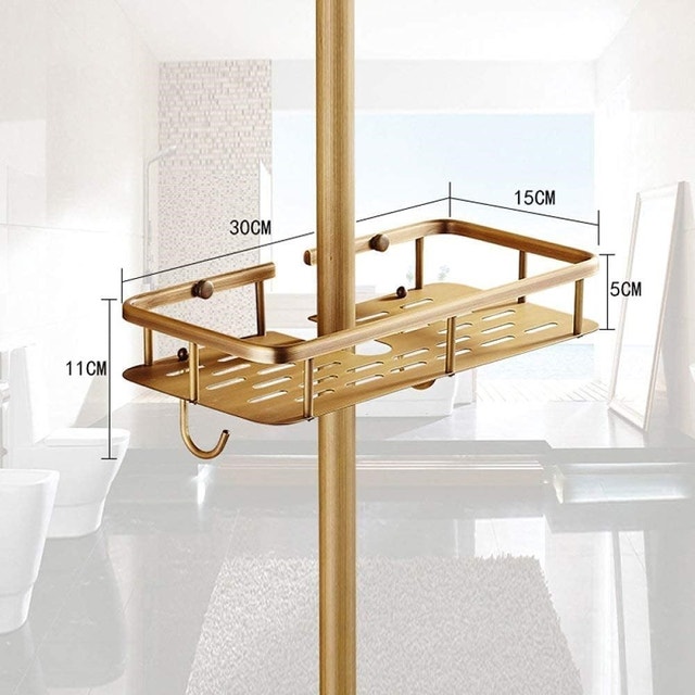 Antique Brass Dual Handle Rainfall Shower Faucet System - photo 4