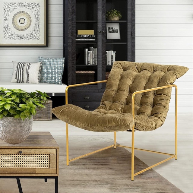 GIA Mid Century Modern Sling Accent Chair - photo 2