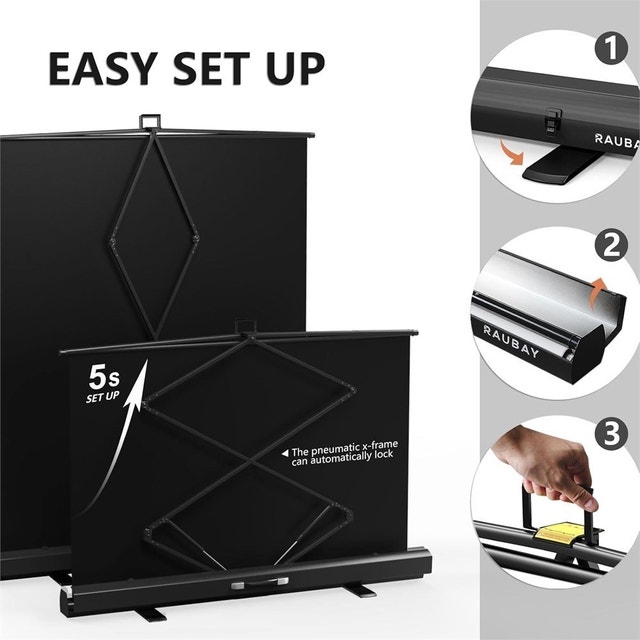 59.8 x 82.7in Collapsible White Backdrop Screen Portable Retract - photo 3