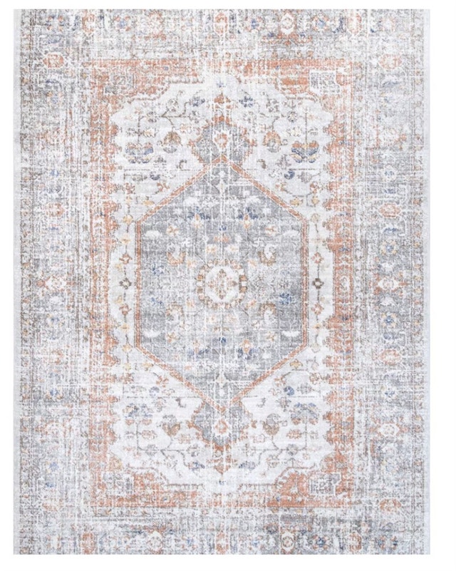 nuLOOM Vintage Jacquie Floral Silver 9 ft. x 12 ft. Area Rug - photo 2