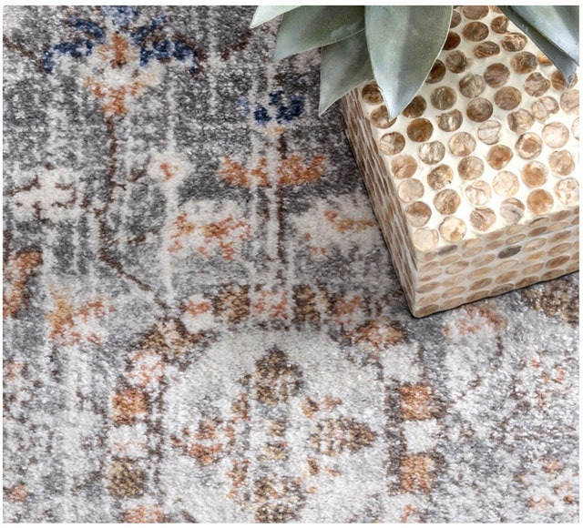 nuLOOM Vintage Jacquie Floral Silver 9 ft. x 12 ft. Area Rug - photo 3