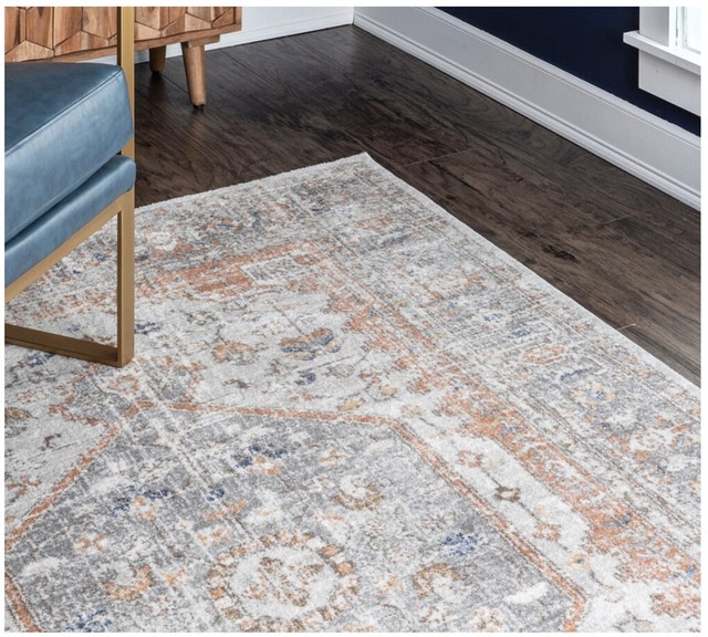nuLOOM Vintage Jacquie Floral Silver 9 ft. x 12 ft. Area Rug - photo 4