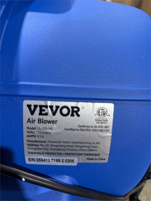 VEVOR Floor Blower, 1/2 HP, 2600 CFM Air Mover - photo 5