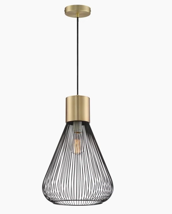 Tookes 1 - Light Antique Brass/Black Single Pendant - photo 2