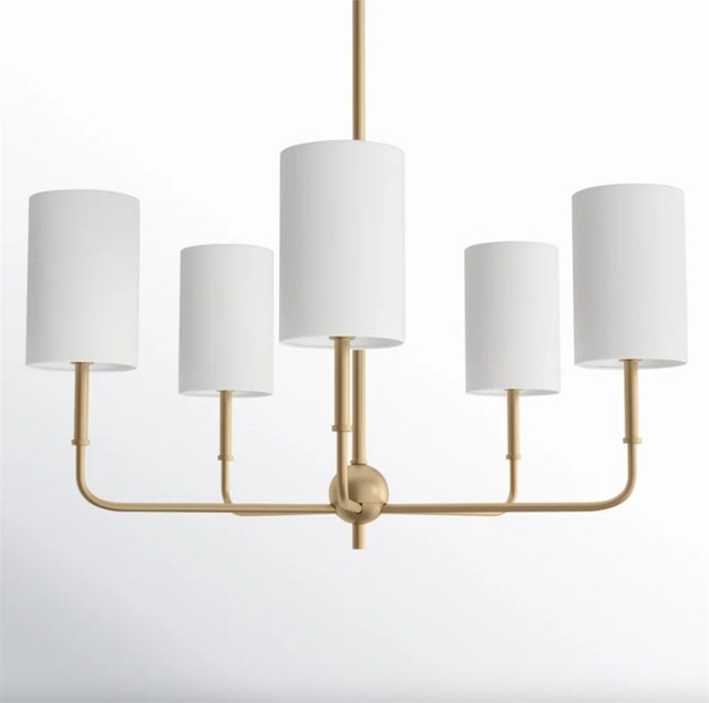 Rowley 5 Light Metal Dimmable Chandelier - photo 3