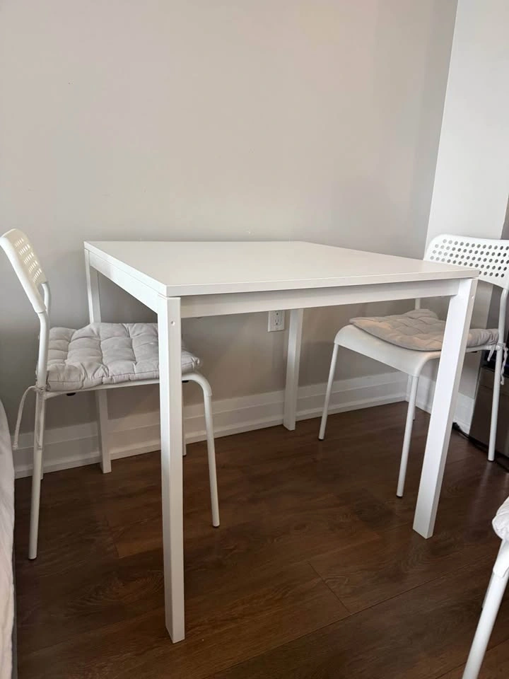 IKEA MELLTORP Dining Table with 4 IKEA ADDE chairs - photo 2