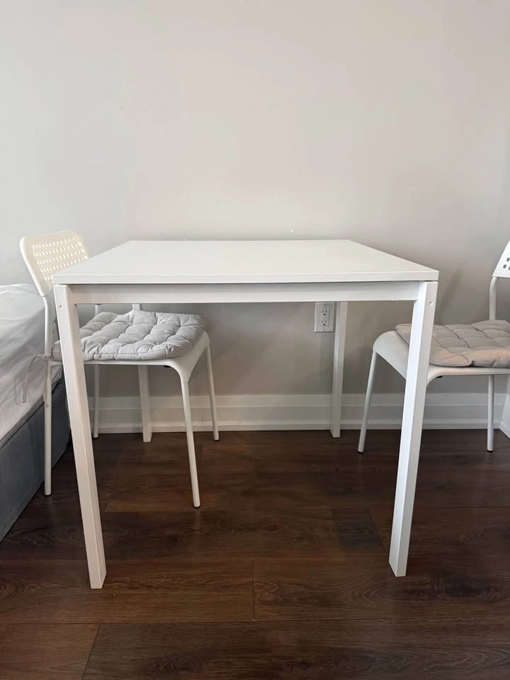 IKEA MELLTORP Dining Table with 4 IKEA ADDE chairs - photo 3