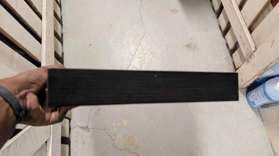 IKEA Dark floating shelf board with hangers - photo 2
