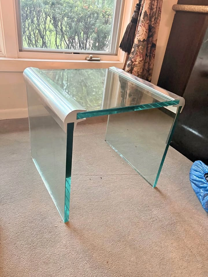 2 Vintage 1970s Pace Collection Waterfall Side Tables