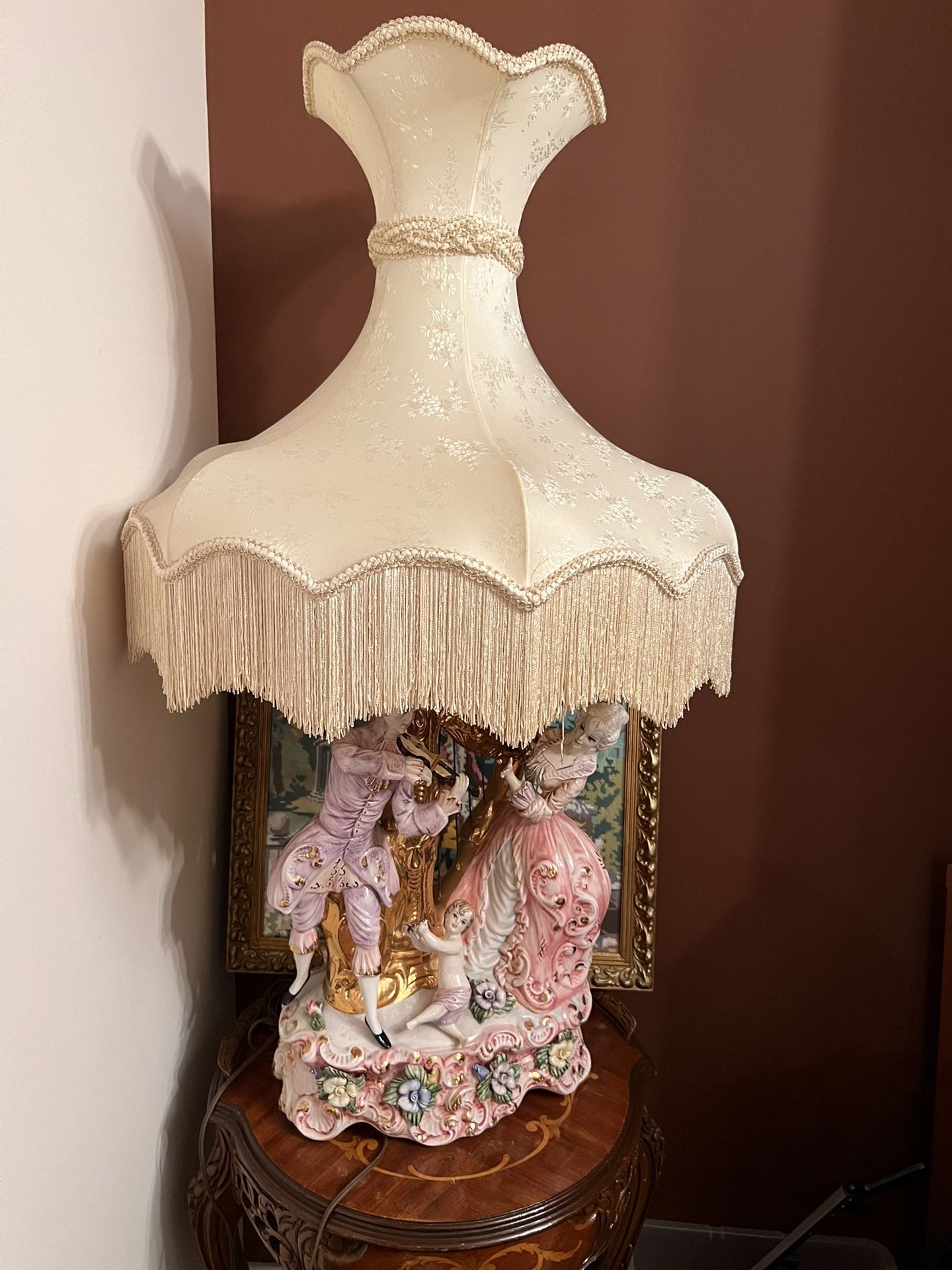 2 Capodimonte Vintage Lamps Capo Di Monte