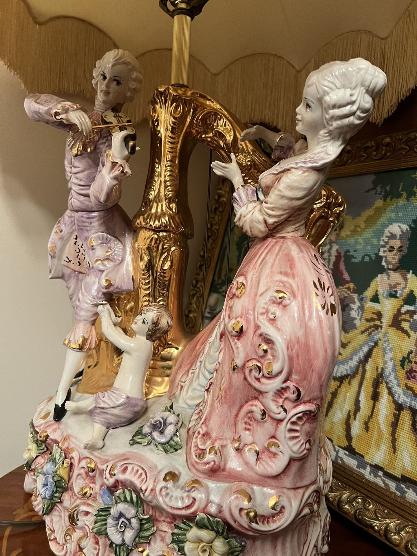 2 Capodimonte Vintage Lamps Capo Di Monte - photo 3