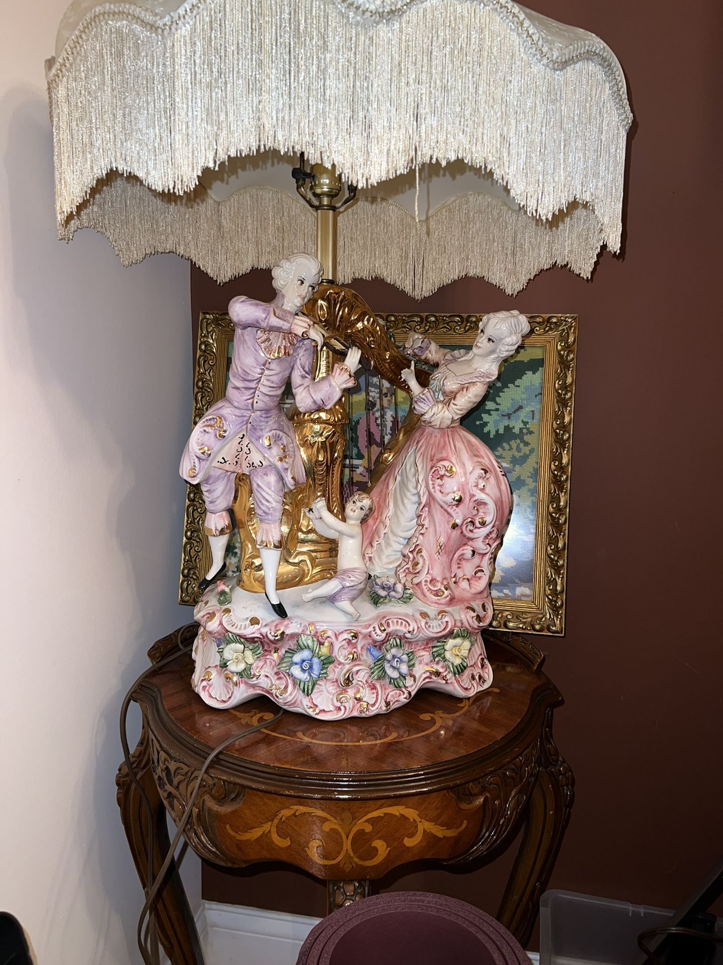 2 Capodimonte Vintage Lamps Capo Di Monte - photo 4