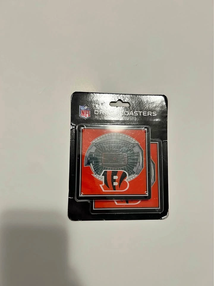 NFL Cincinnati Bengals 3D Drink Coasters