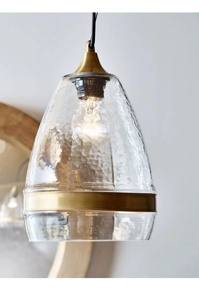 Cone Clear Textured glass Pendant light shade