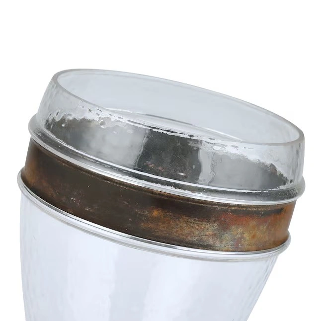 Cone Clear Textured glass Pendant light shade - photo 4