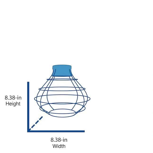 Cage Brushed Nickel Wire Pendant light shade - photo 4