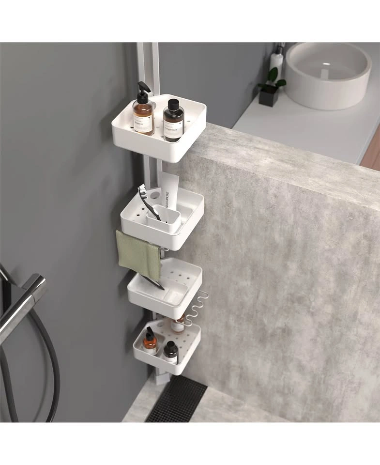 Sharper Image SpaStudio Tension-Pole 4-Tier Shower Caddy w/ BT S - photo 3