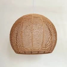 Nordic Hand-woven Rattan Pendant Light Shade - 2 available