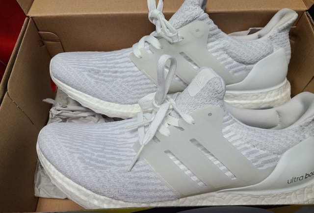 Womens Triple White Adidas Ultra Boost white sneakers - photo 2