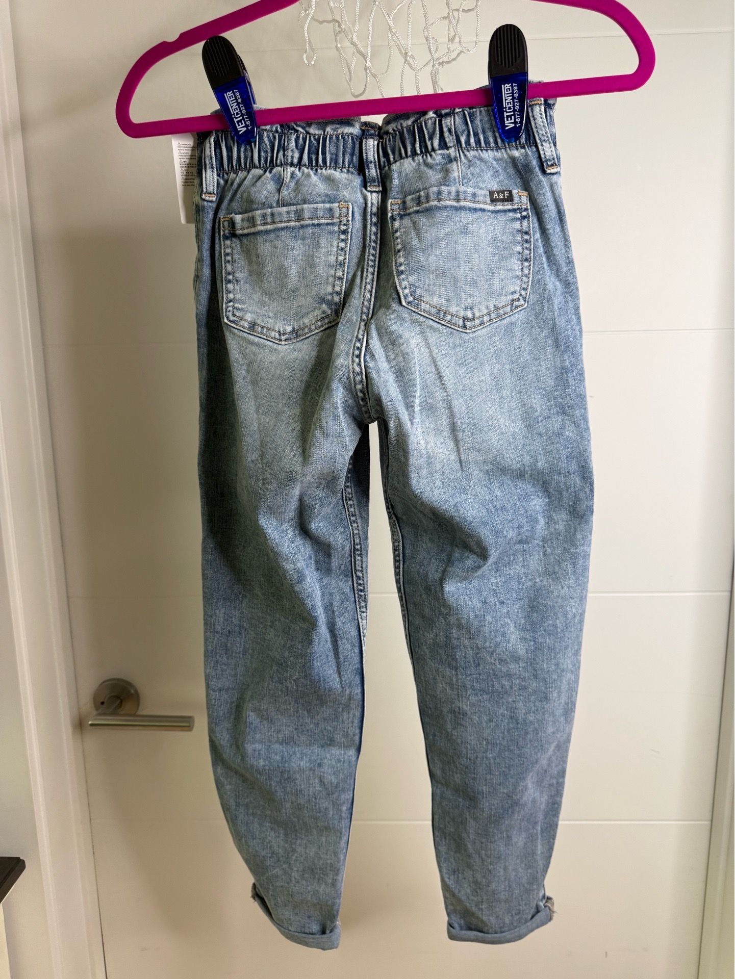 NEW Abercrombie Kids Girls Denim Jeans 11/12 Blue Wash - photo 2