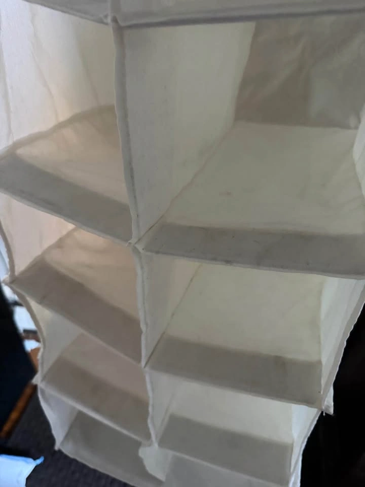 12 cubby closet canvas shoe or accessory organizer, hanging - photo 2