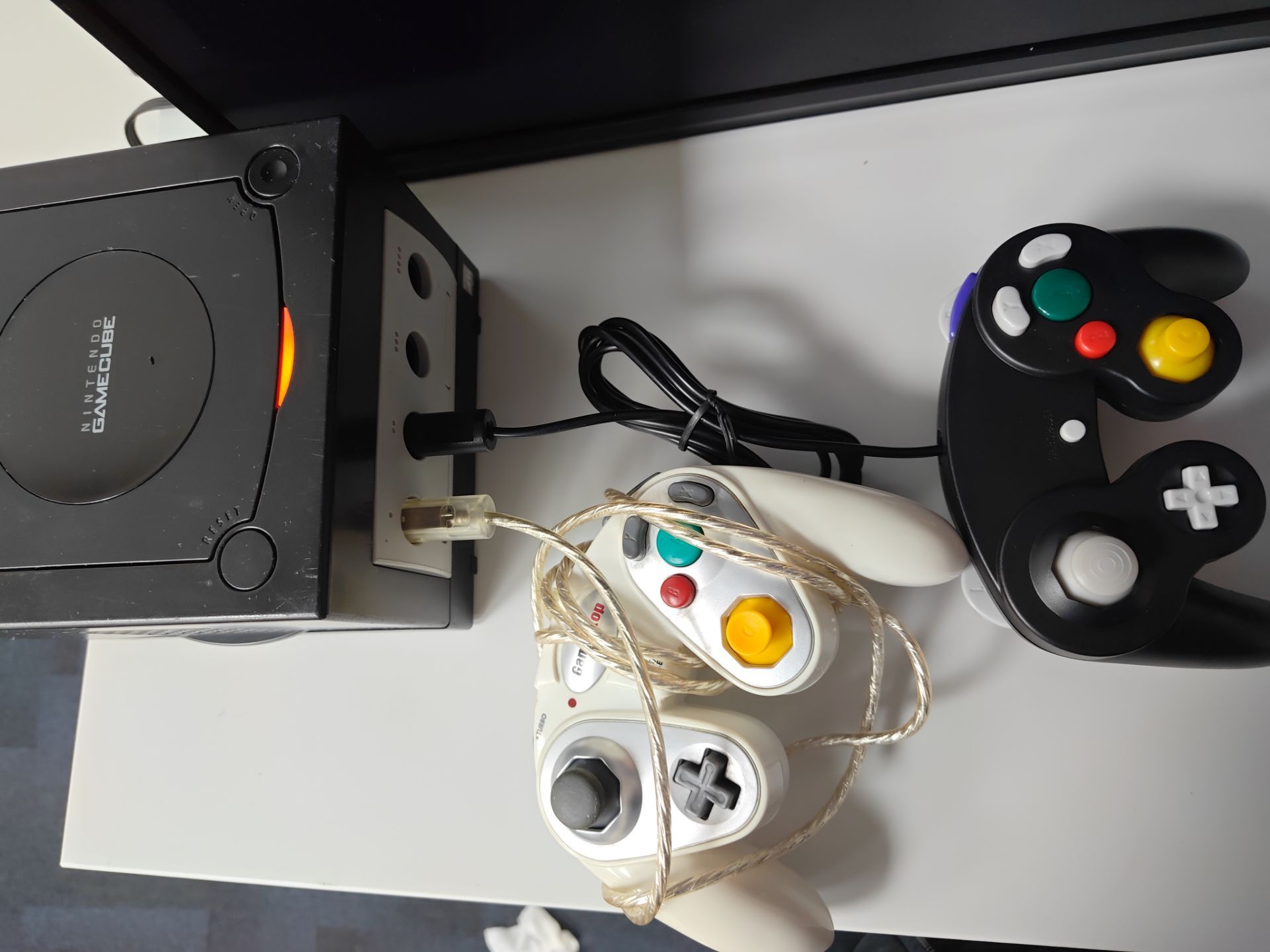 Nintendo GameCube Console with Two Controllers
