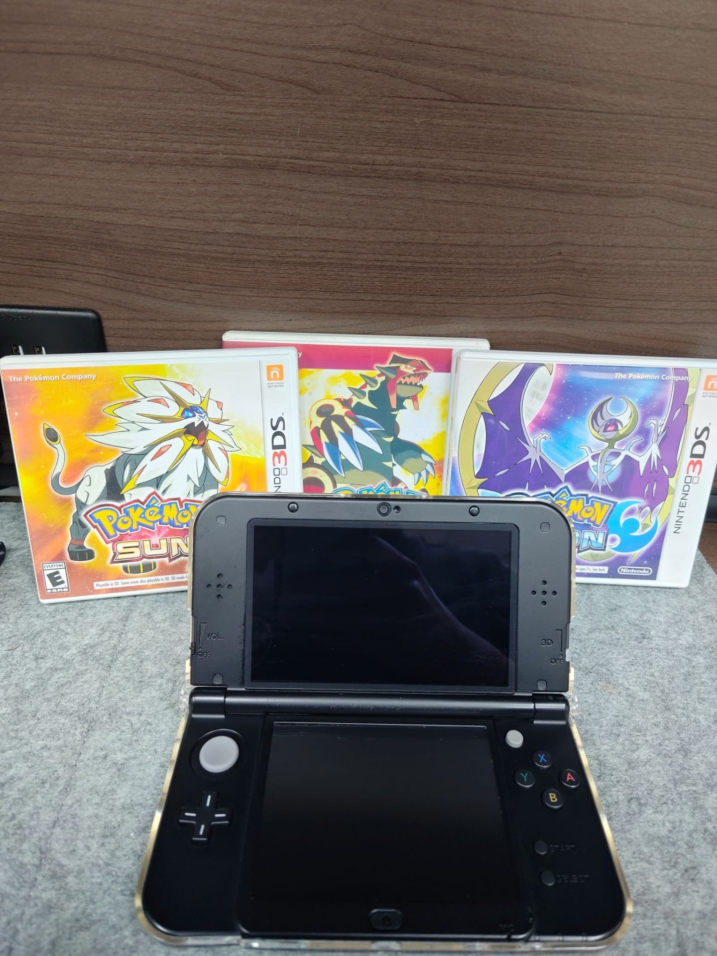 Nintendo 3DS XL with 3 Pokémon Games
