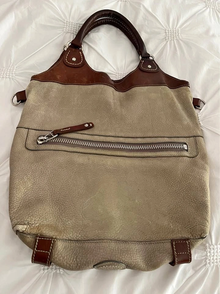 Vintage Roots Leather Tote Bag