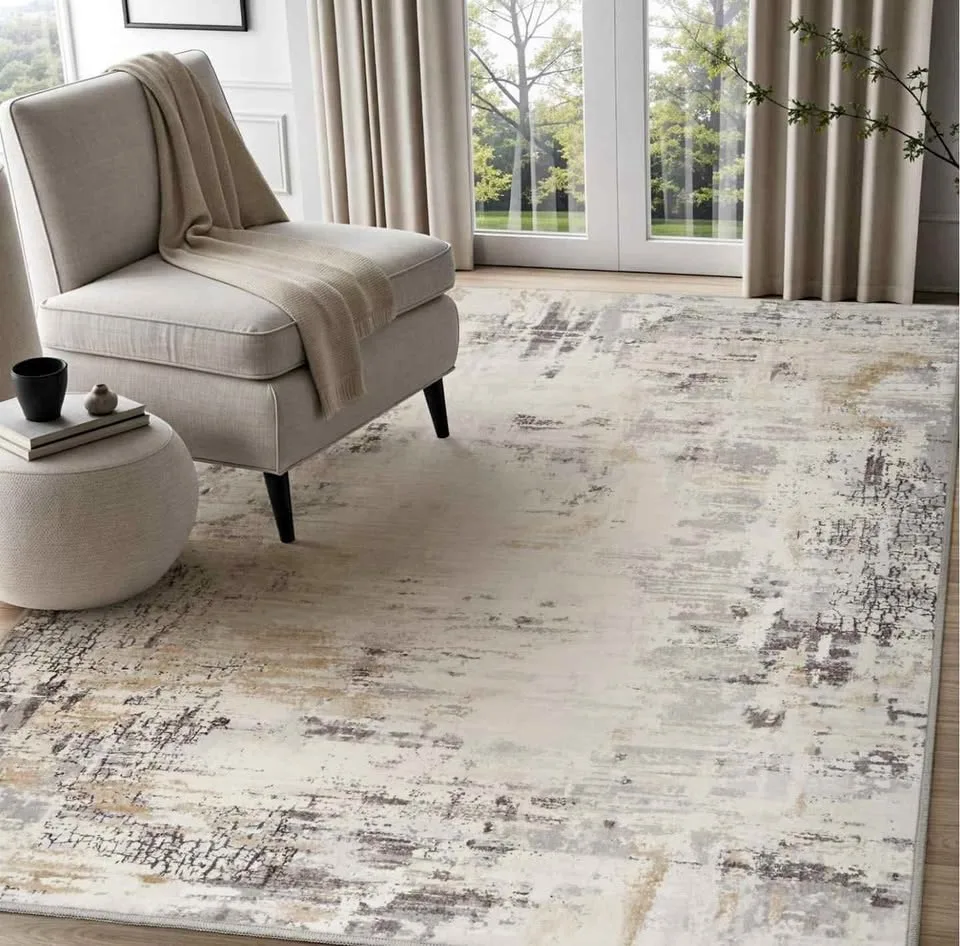 5x7 WASHABLE CREAM DULCE VINTAGE RUG — BRAND NEW, SEALED thumbnail