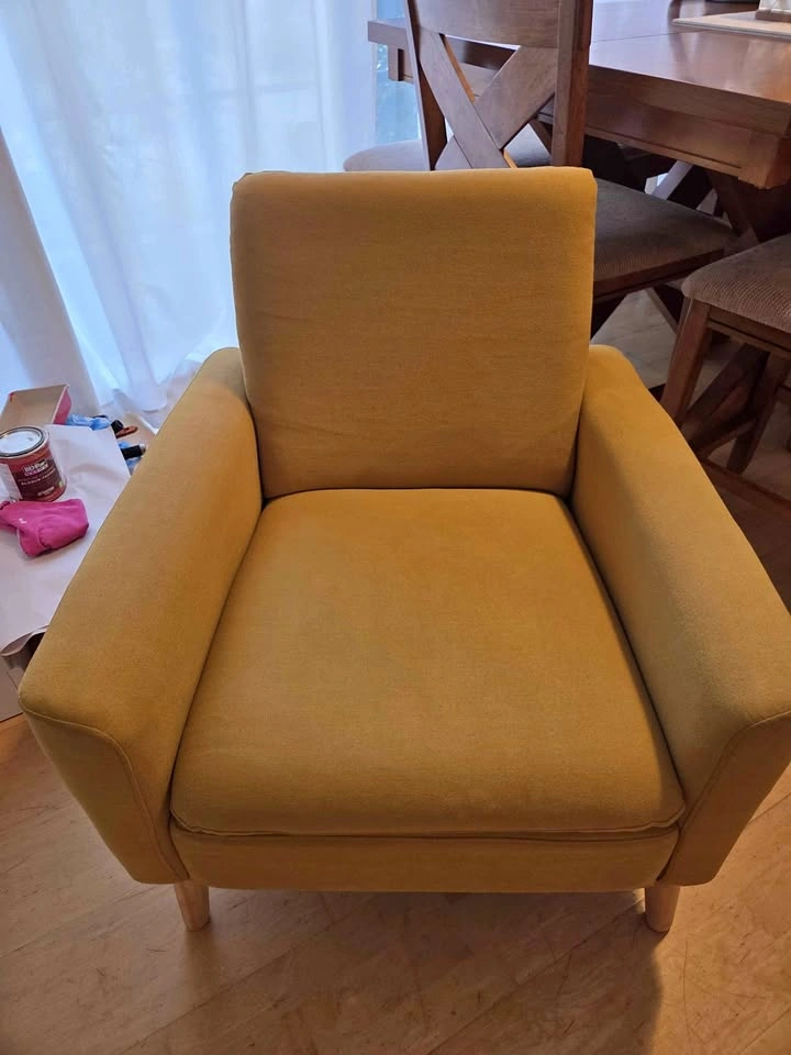 Mustard Yellow Upholstered Accent Chair
