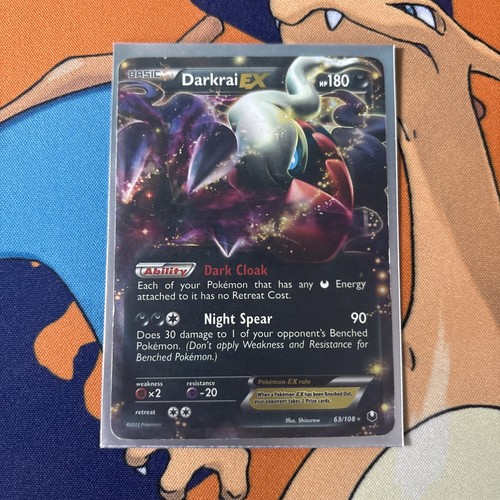 Darkrai EX 63/108 Dark Explorers 2012 Ultra Rare Holo Pokemon TC - photo 3