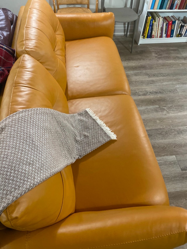 Modern Leather Loveseat - photo 2