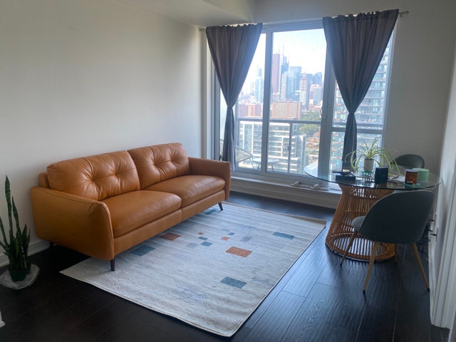 Modern Leather Loveseat - photo 3