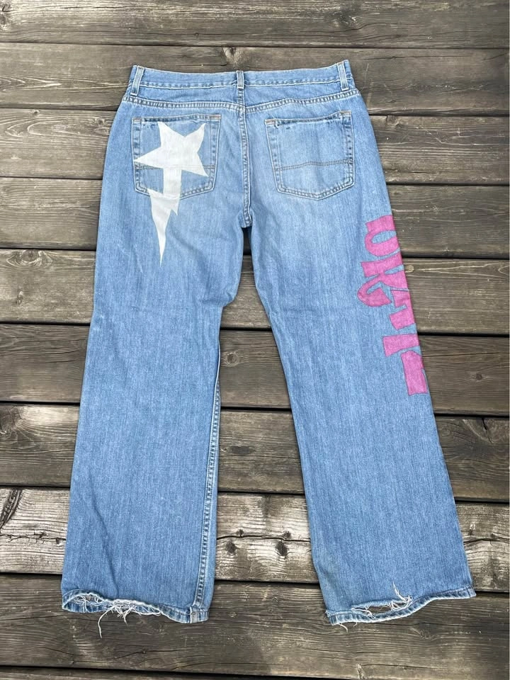 Hand-painted Old Navy Jeans (33x32) - photo 2