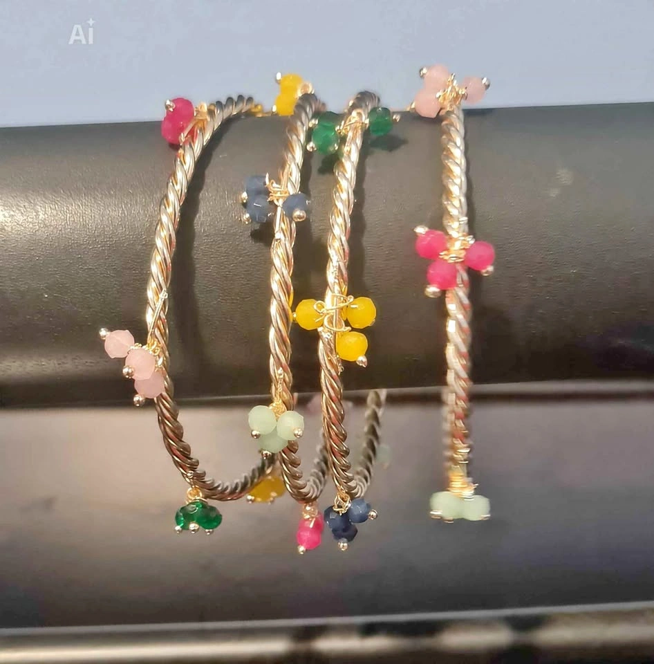 Multicolor Beaded Kashmiri Bangles