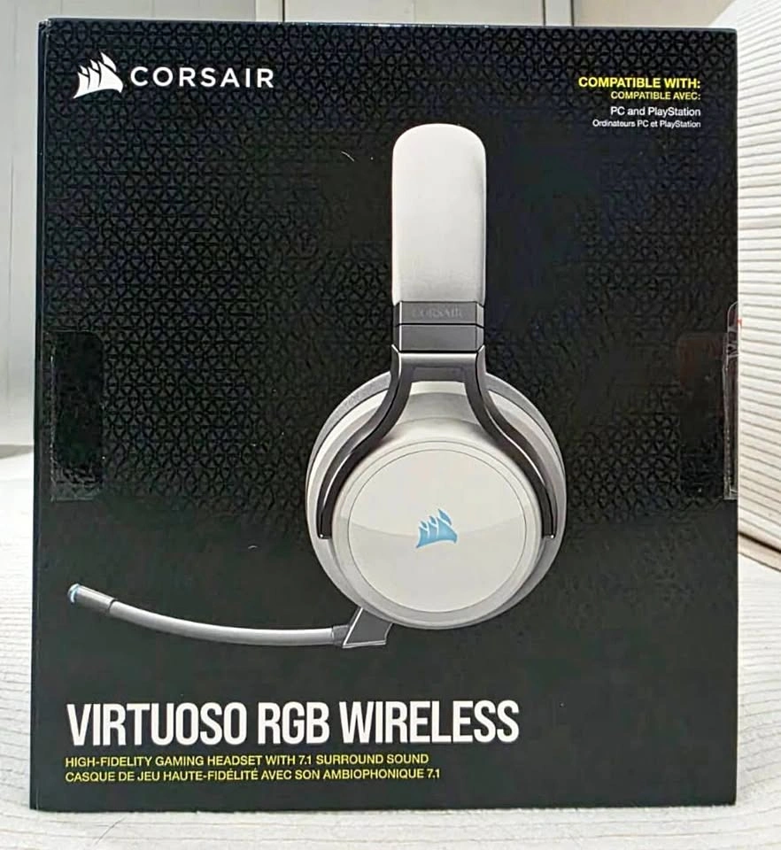 Corsair VIRTUOSO RGB Wireless Gaming Headset - White