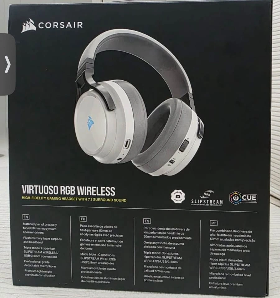 Corsair VIRTUOSO RGB Wireless Gaming Headset - White - photo 2