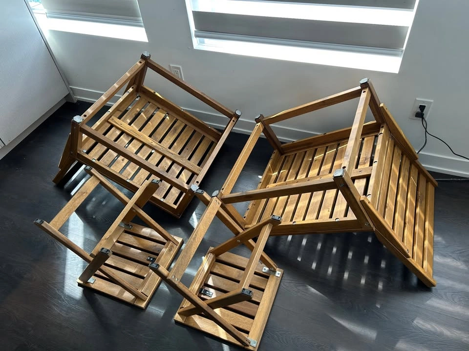 IKEA Balcony/Patio Set – 2 Lounge Chairs + Cushions + 2 Stools - photo 5