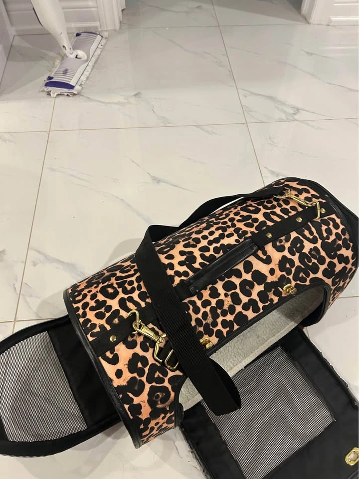 Leopard Print Soft-Sided Pet Carrier (Small to Medium size cat) - photo 2