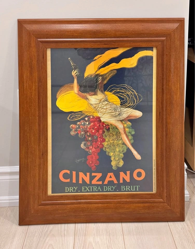 Vintage Leonetto Cappiello Cinzano Framed Poster
