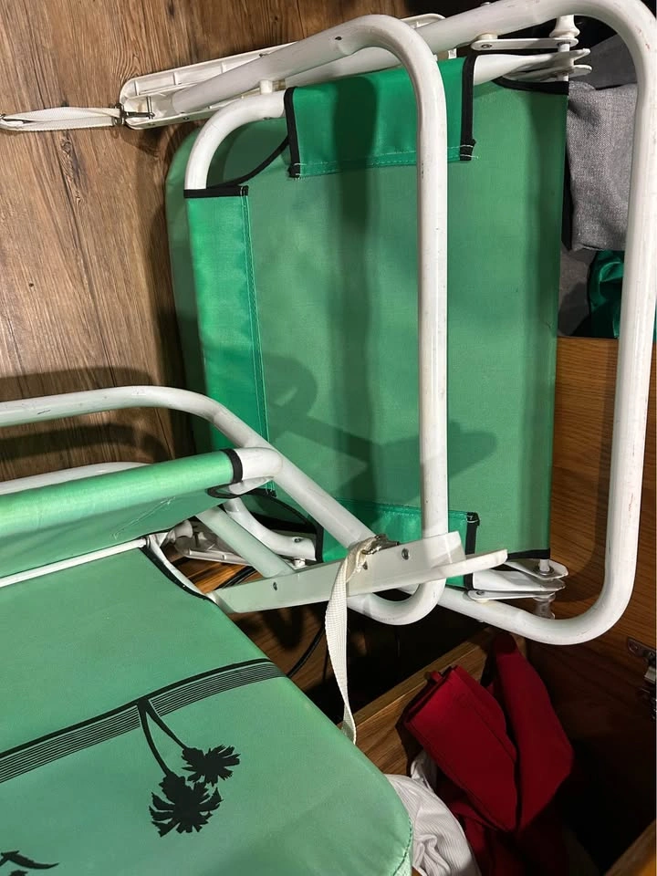 Set of 2 Green Beach Chairs - photo 2