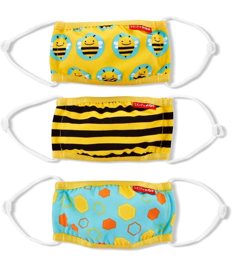 New Skip Hop Kid's Face Mask, Zoo Bee, 3pk