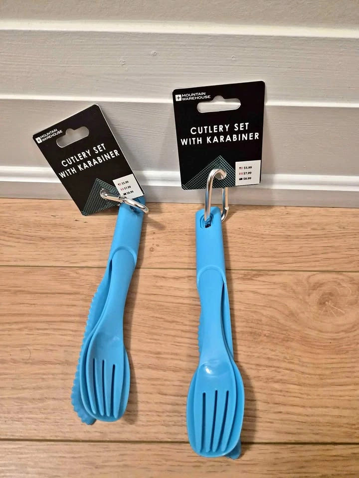 Mountain Warehouse Cutlery Set with Karabiner BRAND NEW
