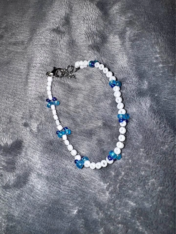 Blue butterfly bracelet homemade