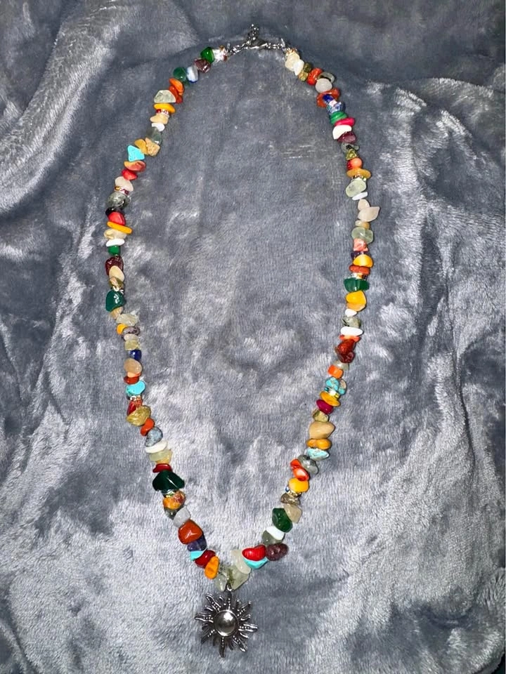 Beaded crystal necklace